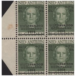Nederlandse Antillen 1953 (NVPH 244) Blok van 4 zegels
