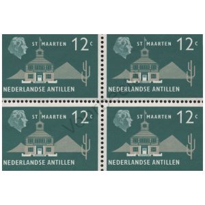 Nederlandse Antillen 1958-1959 (NVPH 279) Blok van 4 zegels