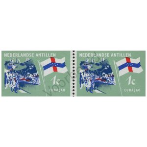 Nederlandse Antillen 1965 (NVPH 358) strook 2 zegels horizontaal