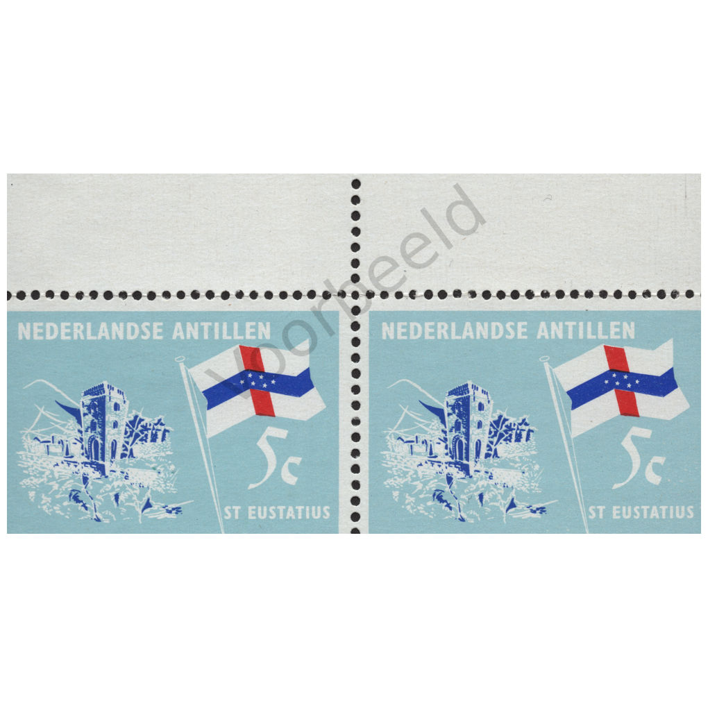 Nederlandse Antillen 1965 (NVPH 362) Blok van 2 zegels