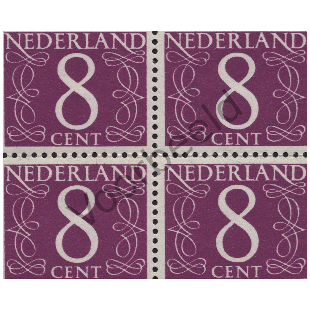 Nederland 1946-1957 (NVPH 468) Blok van 4 zegels