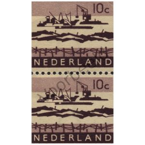 Nederland 1962-1963 (NVPH 794) strook 2 zegels verticaal