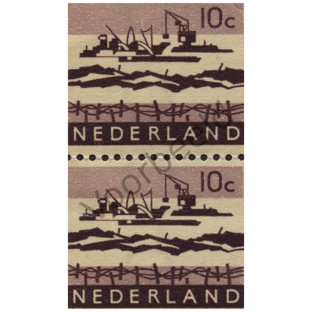 Nederland 1962-1963 (NVPH 794) strook 2 zegels verticaal