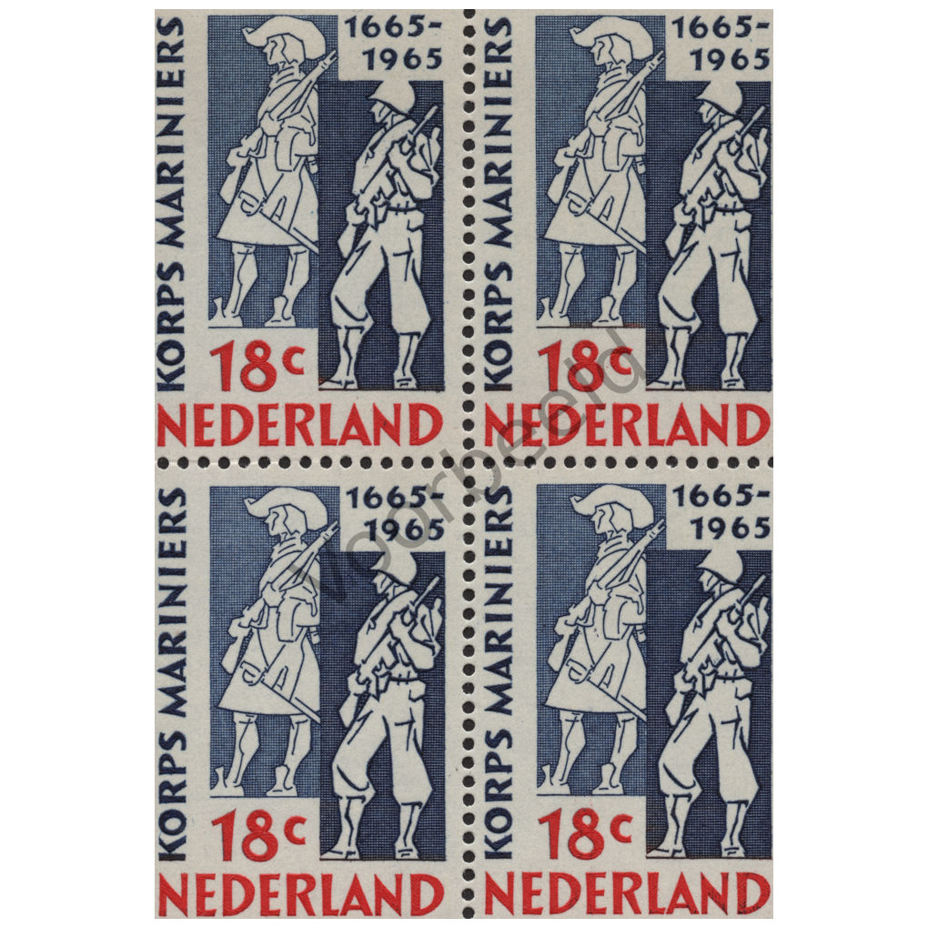 Nederland 1965 (NVPH 855) Blok van 4 zegels