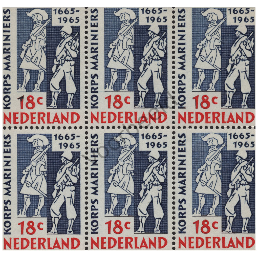 Nederland 1965 (NVPH 855) Blok van 6 zegels