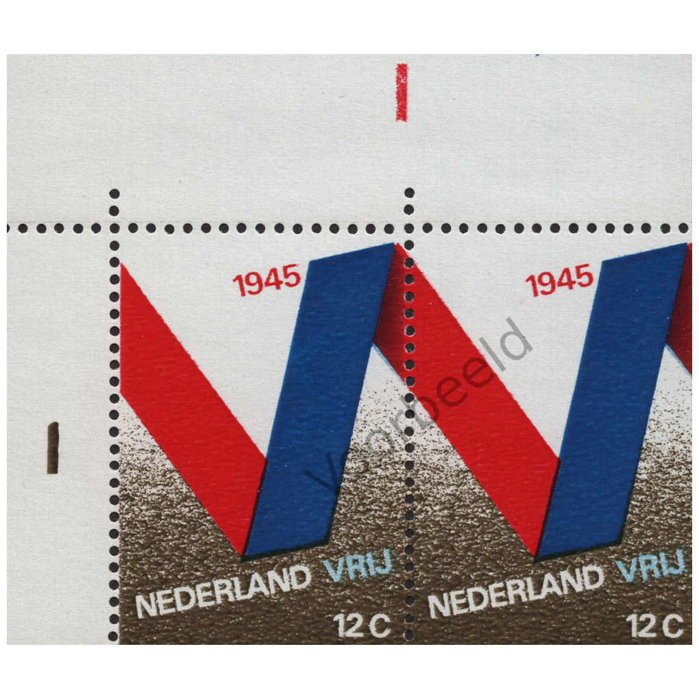 Nederland 1970 (NVPH 970) Blok van 2 zegels