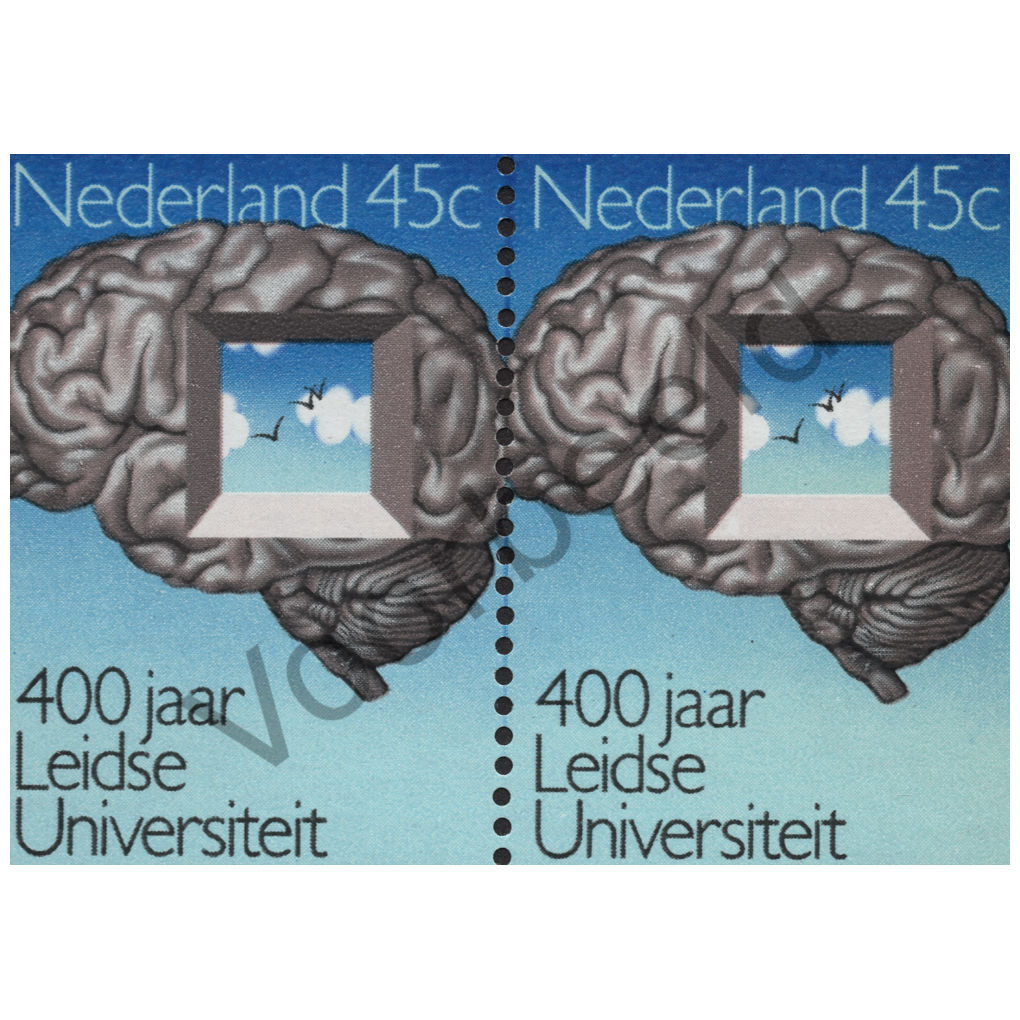 Nederland 1975 (NVPH 1066) strook 2 zegels horizontaal