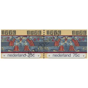 Nederland 1976 (NVPH 1091) strook 2 zegels horizontaal