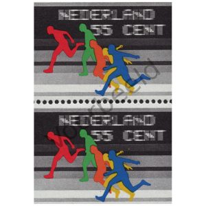 Nederland 1976 (NVPH 1093) strook 2 zegels verticaal