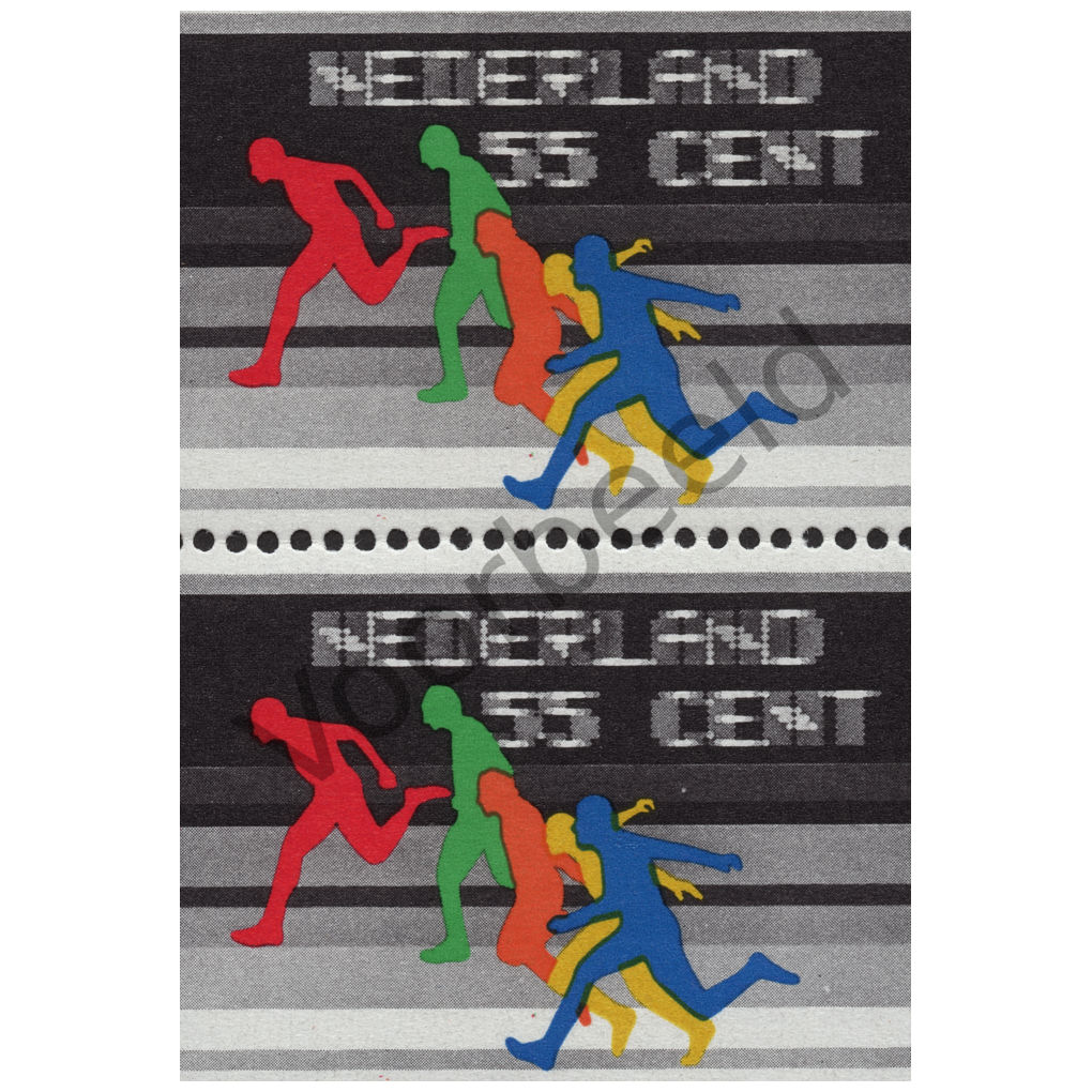 Nederland 1976 (NVPH 1093) strook 2 zegels verticaal