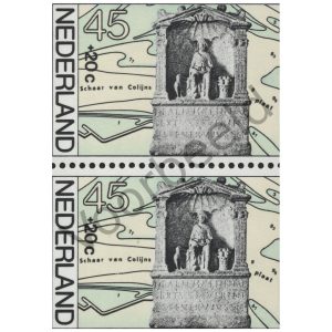 Nederland 1977 (NVPH 1134) strook 2 zegels verticaal