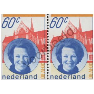 Nederland 1980 (NVPH 1200) strook 2 zegels horizontaal