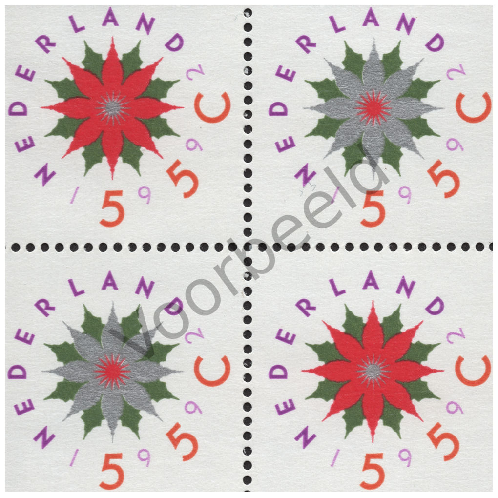 Nederland 1992 (NVPH 1542-1543) Blok van 4 zegels